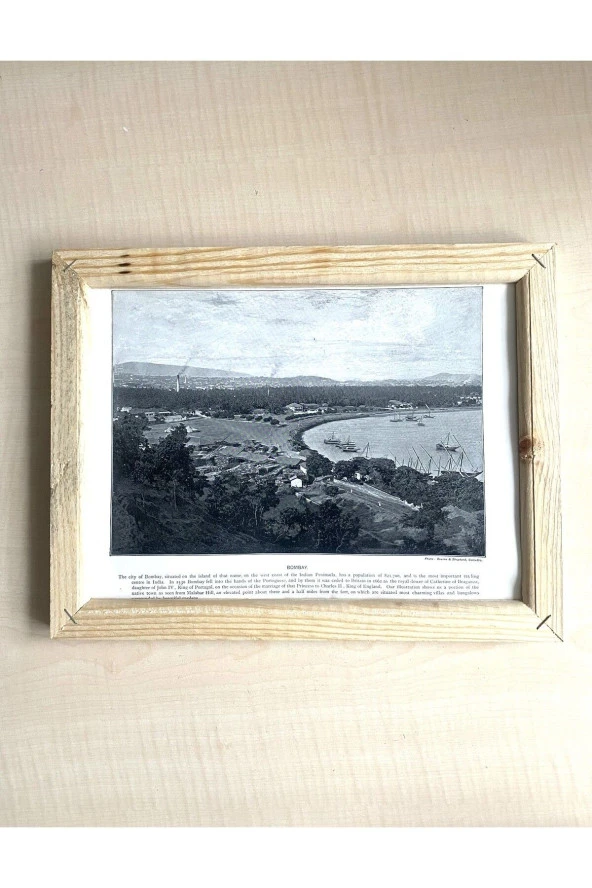 CAMSIZ ÇİFT TARAFLI AHŞAP ÇERÇEVELİ DİJİTAL BASKI RESİM TABLO ADELAİDE VE BOMBAY - 2