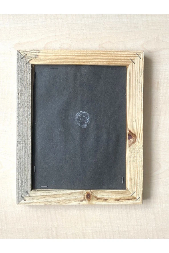 Ahşap Çerçeve Gerçek Yaprak Üzerine Arapça El Yazma Hat Çalışması no 44 - 5