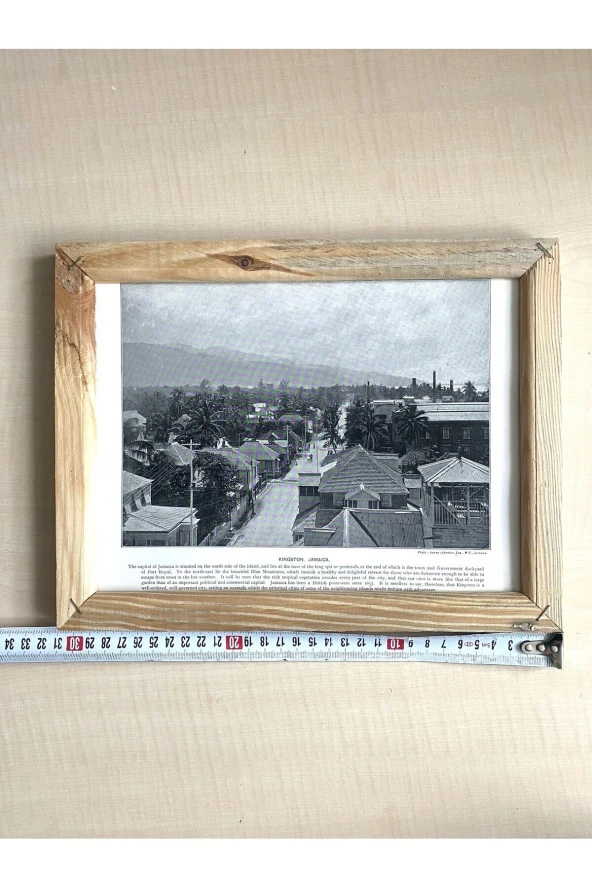 CAMSIZ ÇİFT TARAFLI AHŞAP ÇERÇEVELİ DİJİTAL BASKI RESİM TABLO ADEN VE JAMICA - 2