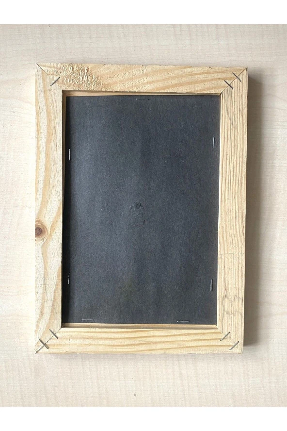 Ahşap Çerçeve Gerçek Yaprak Üzerine Arapça El Yazma Hat Çalışması no 44 - 5