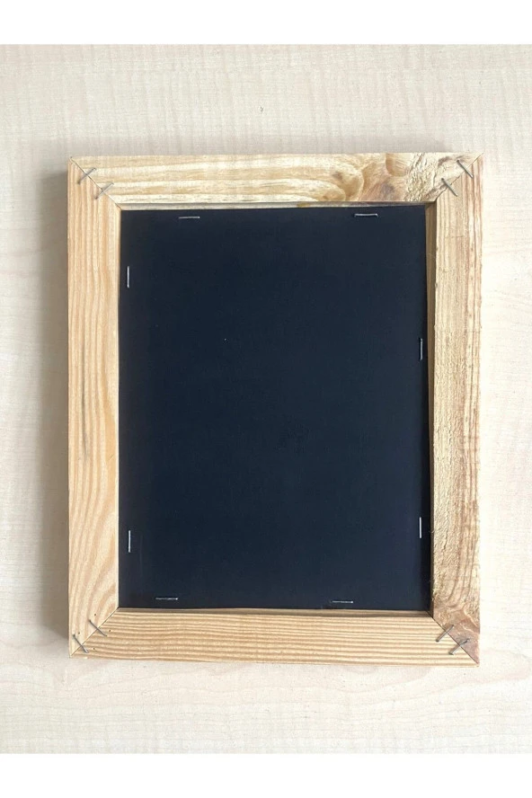 Ahşap Çerçeve Gerçek Yaprak Üzerine Arapça El Yazma Hat Çalışması no 43 - 2