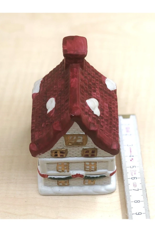 VİNTAGE PORSELEN EV KAPAKLI BİBLO DEKORATİF KUTU NO 14 - 3