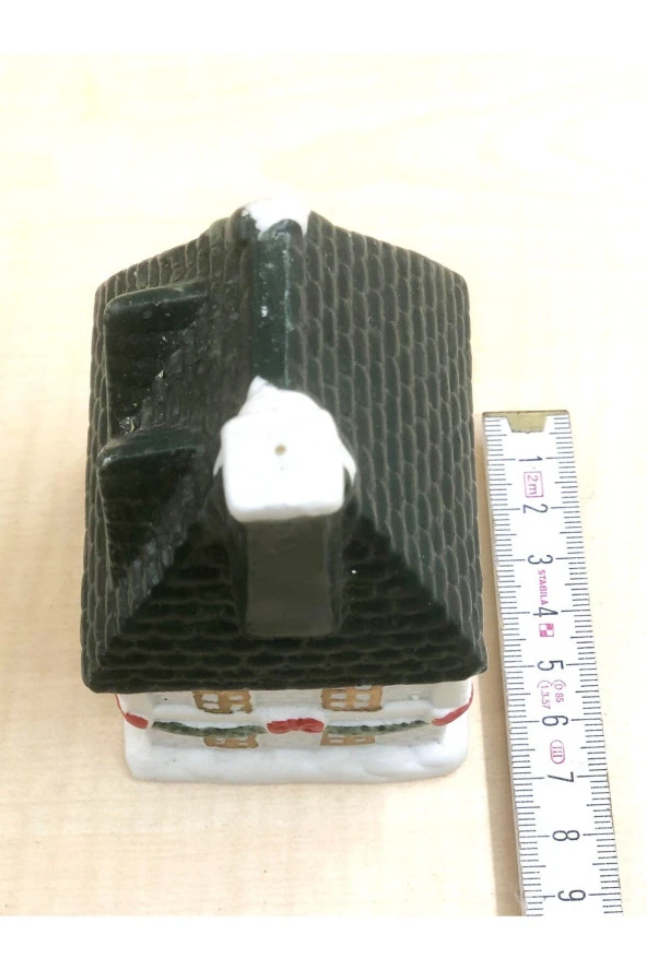 VİNTAGE PORSELEN EV KAPAKLI BİBLO DEKORATİF KUTU N0 09 - 3