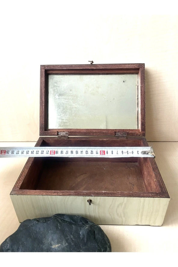 Eskilerden Ahşap Kutu Takı Kutusu Saklama Kutusu - Resim 4