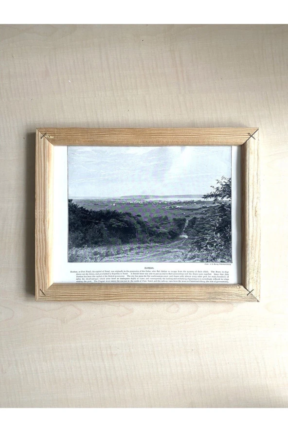 CAMSIZ ÇİFT TARAFLI AHŞAP ÇERÇEVELİ DİJİTAL BASKI RESİM TABLO SYDNEY VE DURBAN - 2