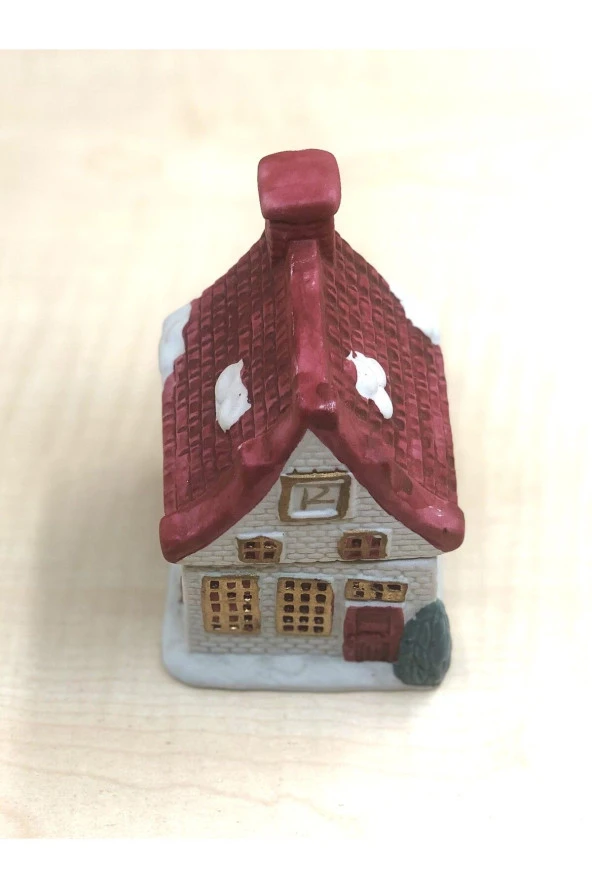 VİNTAGE PORSELEN EV KAPAKLI BİBLO DEKORATİF KUTU NO 16