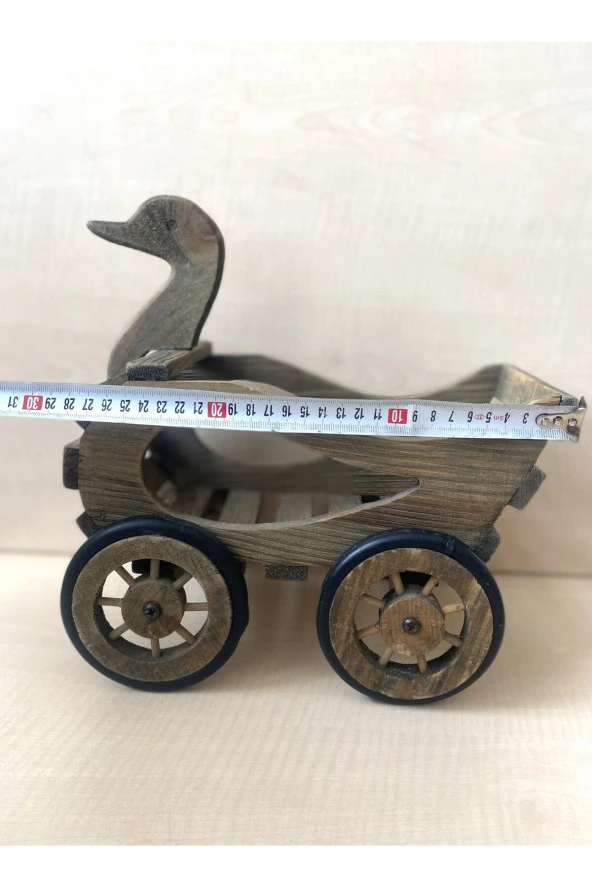 AVRUPA VİNTAGE EL YAPIMI AHŞAP OYUNCAK ÖRDEK BAŞLI OYUNCAK - 5