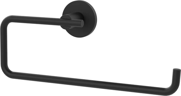 Ömür Boyu Paslanmaz Solo Havluluk Ve Havlu Askılığı Siyah N-009 - 2