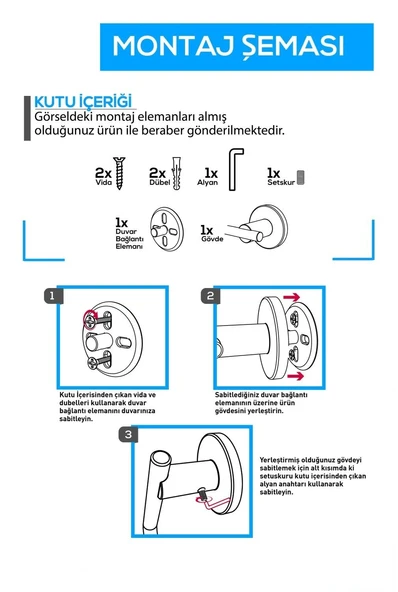 Ömür Boyu Paslanmaz İki Kancalı Havlu Ve Bornoz Askılığı Siyah N-008 - 4