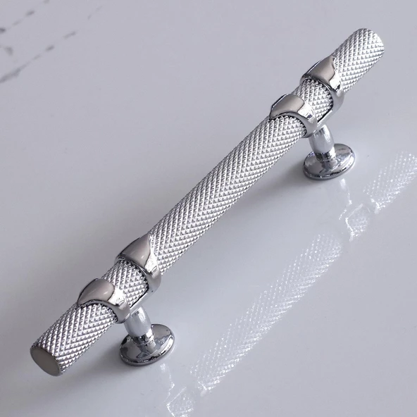 Burç Kulp 96 mm Krom Renk Mobilya Mutfak Çekmece Dolabı Dolap Kulpları Kapak Kulpu Kulbu Metal - Resim 7