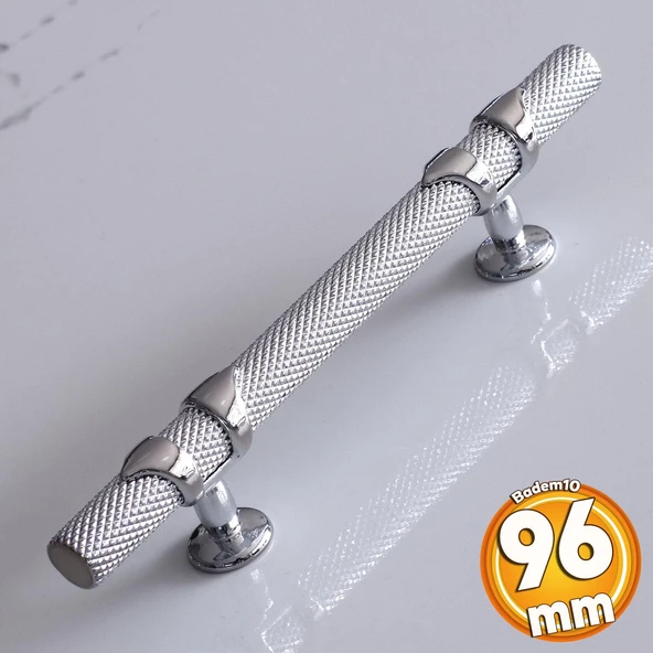 Burç Kulp 96 mm Krom Renk Mobilya Mutfak Çekmece Dolabı Dolap Kulpları Kapak Kulpu Kulbu Metal