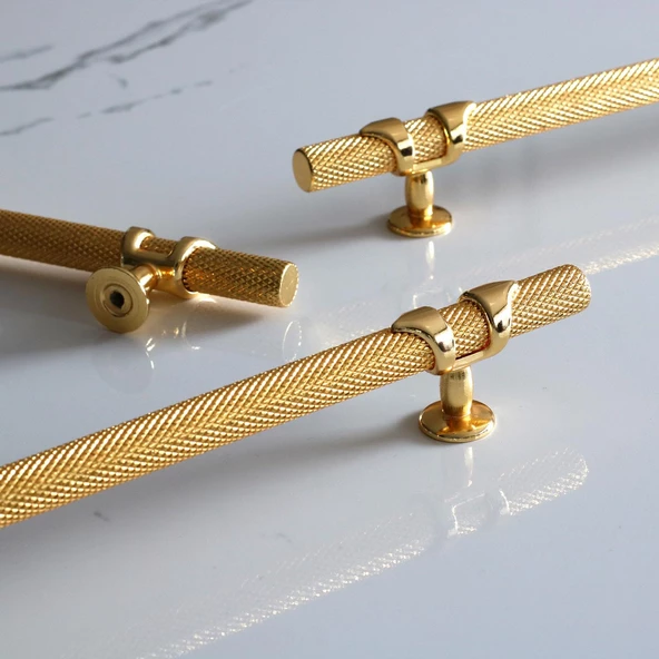Burç Kulp 128 mm Gold Altın Renk Mobilya Çekmece Mutfak Dolabı Dolap Kulpları Kapak Kulpu Kulb Metal - Resim 8