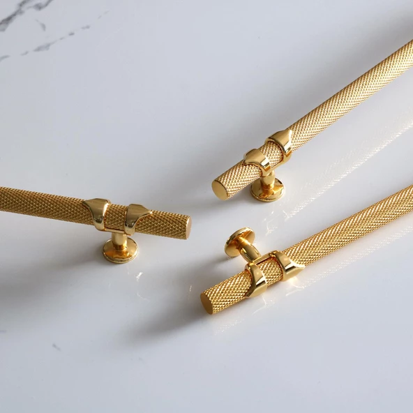 Burç Kulp 128 mm Gold Altın Renk Mobilya Çekmece Mutfak Dolabı Dolap Kulpları Kapak Kulpu Kulb Metal - Resim 6