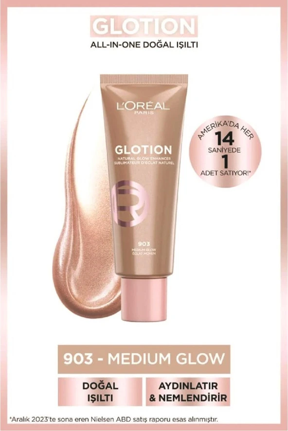 L'Oreal Paris Glotion All-ın-one Doğal Işıltı 903 - Medium Glow 40 ml