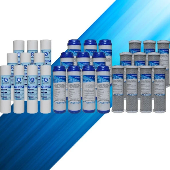 Açık Kasa Su Arıtma Cihazı Filtresi Ekonomik Paket 10 Takım 501321294