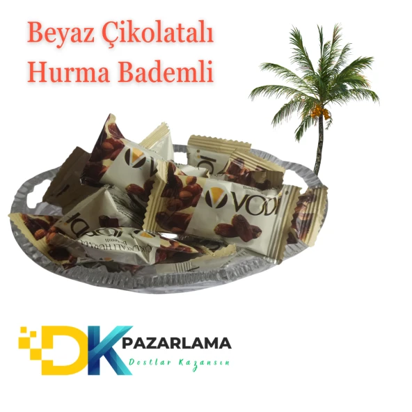 Beyaz Çikolatalı Bademli Hurma Vodi 1kg