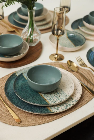 Keramika Colored Yemek Takımı 24 Parça 6 Kişilik 19781 - 4