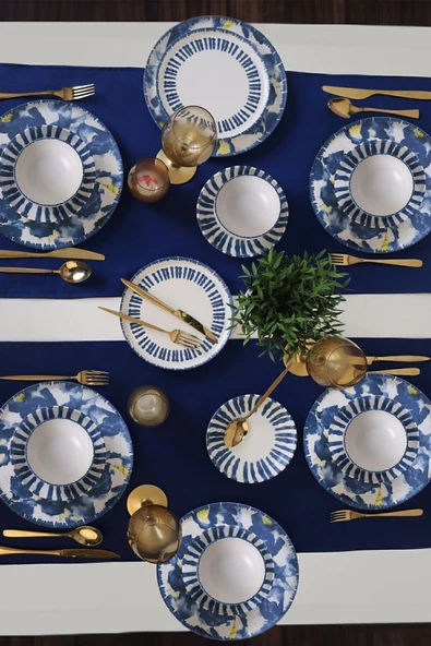 Keramika Keraart Azure Yemek Takımı 24 Parça 6 Kişilik 21423-24-25 - 2