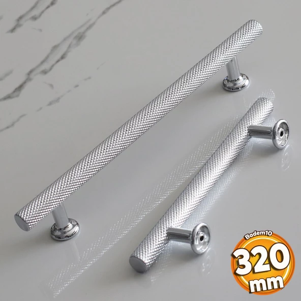 Doruk Kulp 320 mm Krom Renk Mobilya Çekmece Mutfak Dolabı Dolap Kulpları Kapak Kulpu Kulbu Metal