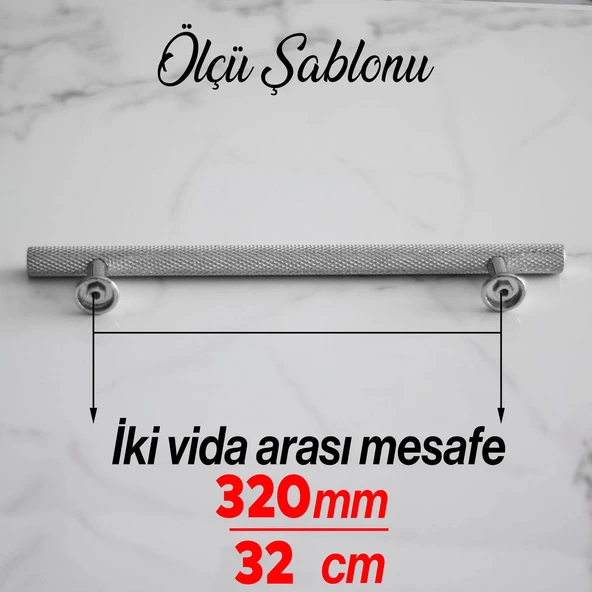 Doruk Kulp 320 mm Krom Renk Mobilya Çekmece Mutfak Dolabı Dolap Kulpları Kapak Kulpu Kulbu Metal - 4