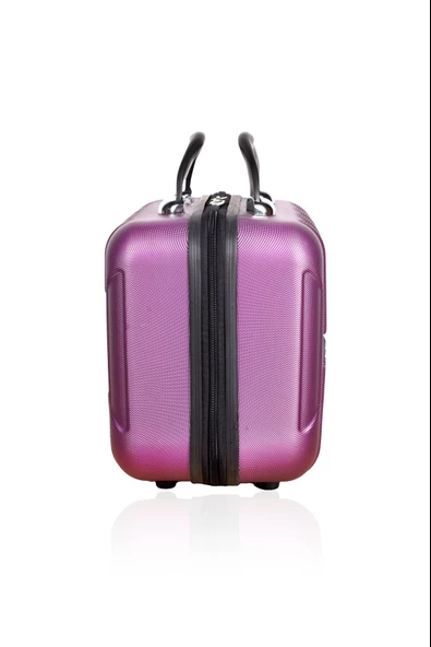 Polo&Sky Mars Model Mor Renk Abs Makyaj Çantası El Valizi - 2