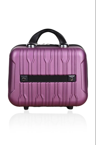 Polo&Sky Mars Model Mor Renk Abs Makyaj Çantası El Valizi - 3