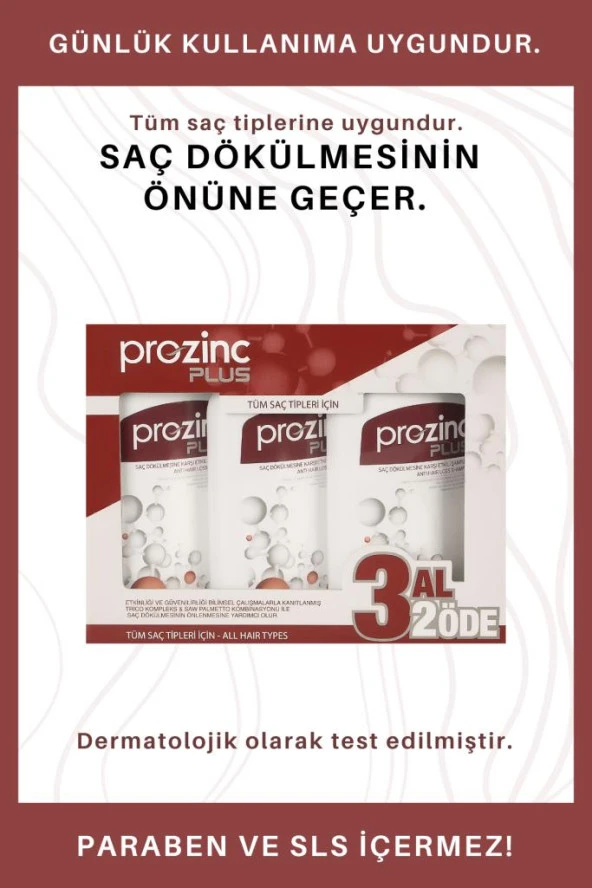 Prozinc Plus Saç Dökülmesine Karşı Etkili Şampuan 300 Ml 3 Al 2 Öde - 2