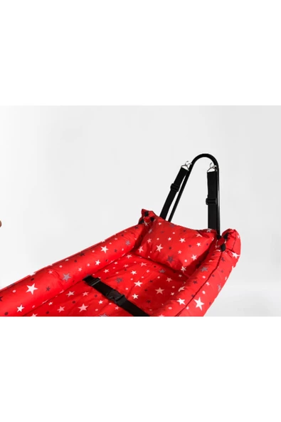 Bebek Kırmızı Pamuklu Mars Hamak - 3