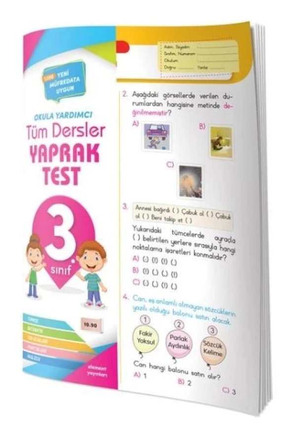 3. Sınıf Tüm Dersler Yaprak Test