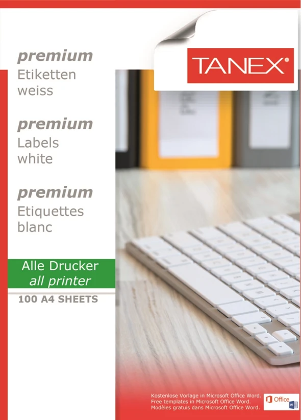 TANEX LASER ETİKET TW-2280 22 X 12 MM 1 PAKET