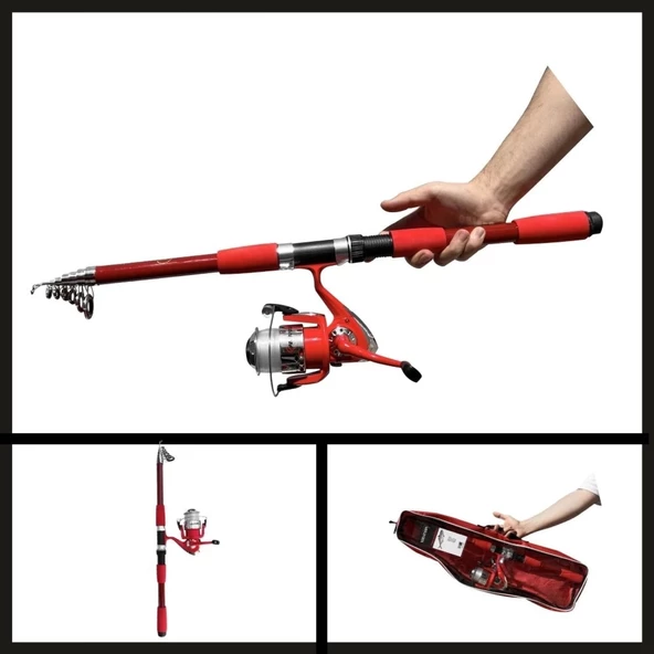 Uyguna-Yakala Kırmızı Combo Kamış Makine Set 3.00 Mt-LER.045 - 2
