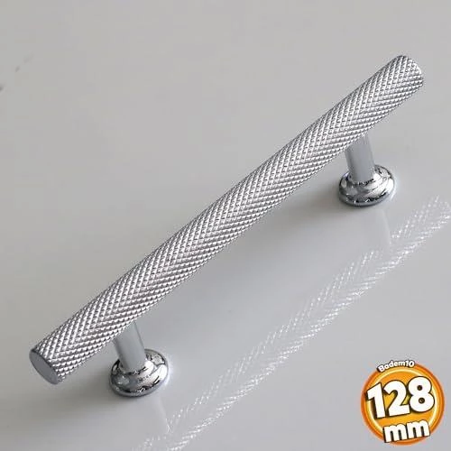 Doruk Kulp 128 mm Krom Renk Mobilya Mutfak Çekmece Dolabı Dolap Kulpları Kapak Kulpu Kulbu Metal