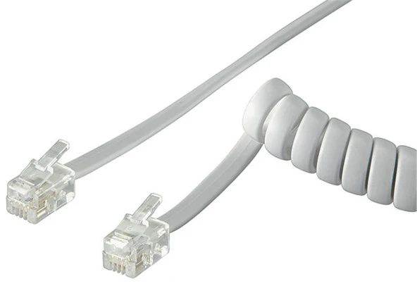 S-link 2 Metre Telefon Ahize Beyaz Kordon Telefon Ahize Kordonu