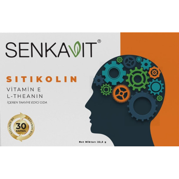 Senkavit Sitikolin, L-Teanin ve Vitamin E İçeren 30 Kapsül