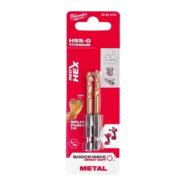 Milwaukee Metal Matkap Ucu Hex Girişli 3.5 Mm 48894707