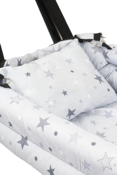 Neptün Pamuklu Bebek Hamak Gri - 4