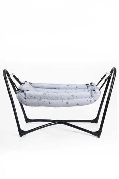 Neptün Pamuklu Bebek Hamak Gri - 3