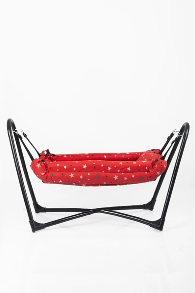Neptün Pamuklu Bebek Hamak Kırmızı - 3
