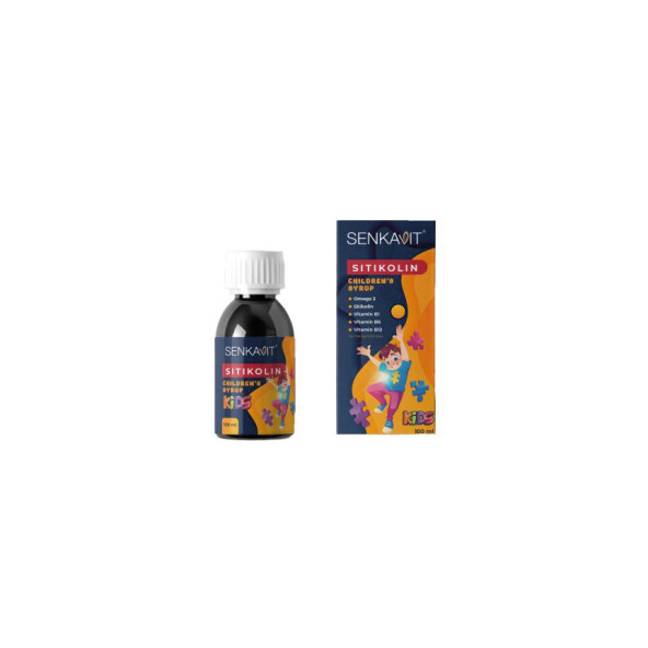 Senkavit Kids Sitikolin + Omega 3 + Vitamin B1 +B6 + B12 içeren 100 Ml Şurup - 2