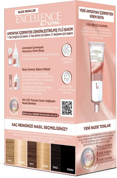 L’oréal Paris Excellence Creme Nude Renkler Saç Boyası – 10U Nude Açık Sarı - Resim 3