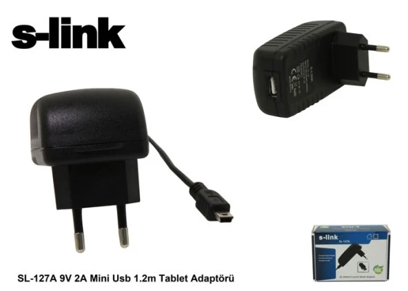 S-link  9v 2a Mini Usb Tablet Adaptörü