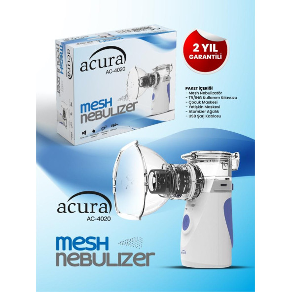 Acura Ac 4020 Taşınabilir Mesh Nebulizatör Çok Hafif Süper Sessiz