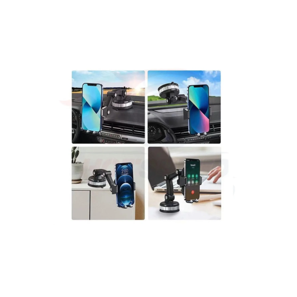 QASUL 360 DERECE DÖNEBİLEN AYARLANABİLİR ARAÇ İÇİ TELEFON TUTUCU - 5