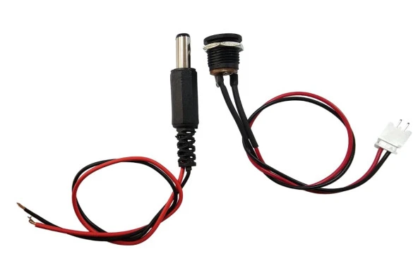 Power Konnektör Seti 2.5mm  Jst 2.54 Panel Tip Erkek - Dişi Kablolu - 20 + 20cm - Resim 3