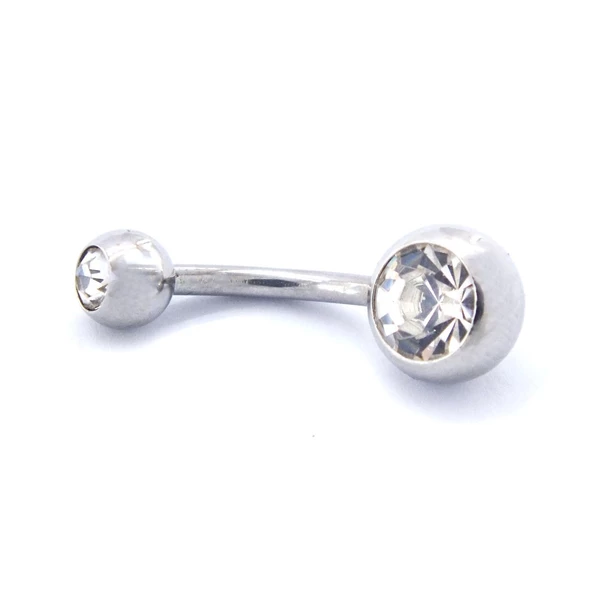 316L Çelik Zirkon Taşlı Klasik Piercing PRC-107 - 4