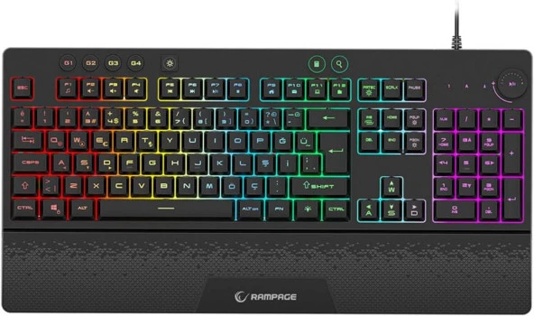 Rampage Eclipse Siyah Usb Rgb Aydınlatmalı Q Gaming Oyuncu Klavye Mouse Set 12800 Dpi - 3