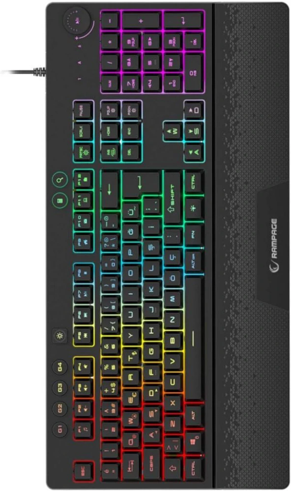 Rampage Eclipse Siyah Usb Rgb Aydınlatmalı Q Gaming Oyuncu Klavye Mouse Set 12800 Dpi - 6