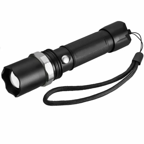 Km-110 Profesyonel Şarjlı El Feneri Ledli+flashlight+zoom Özellikli 6 Parça Full Set