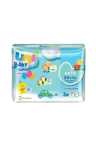 Uni Baby Aktif Oyna Ögren Islak Mendil 3*52 Li
