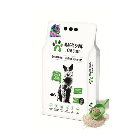 Magicsand Gökkuşağı İnce Taneli 20 lt Bentonit Kedi Kumu